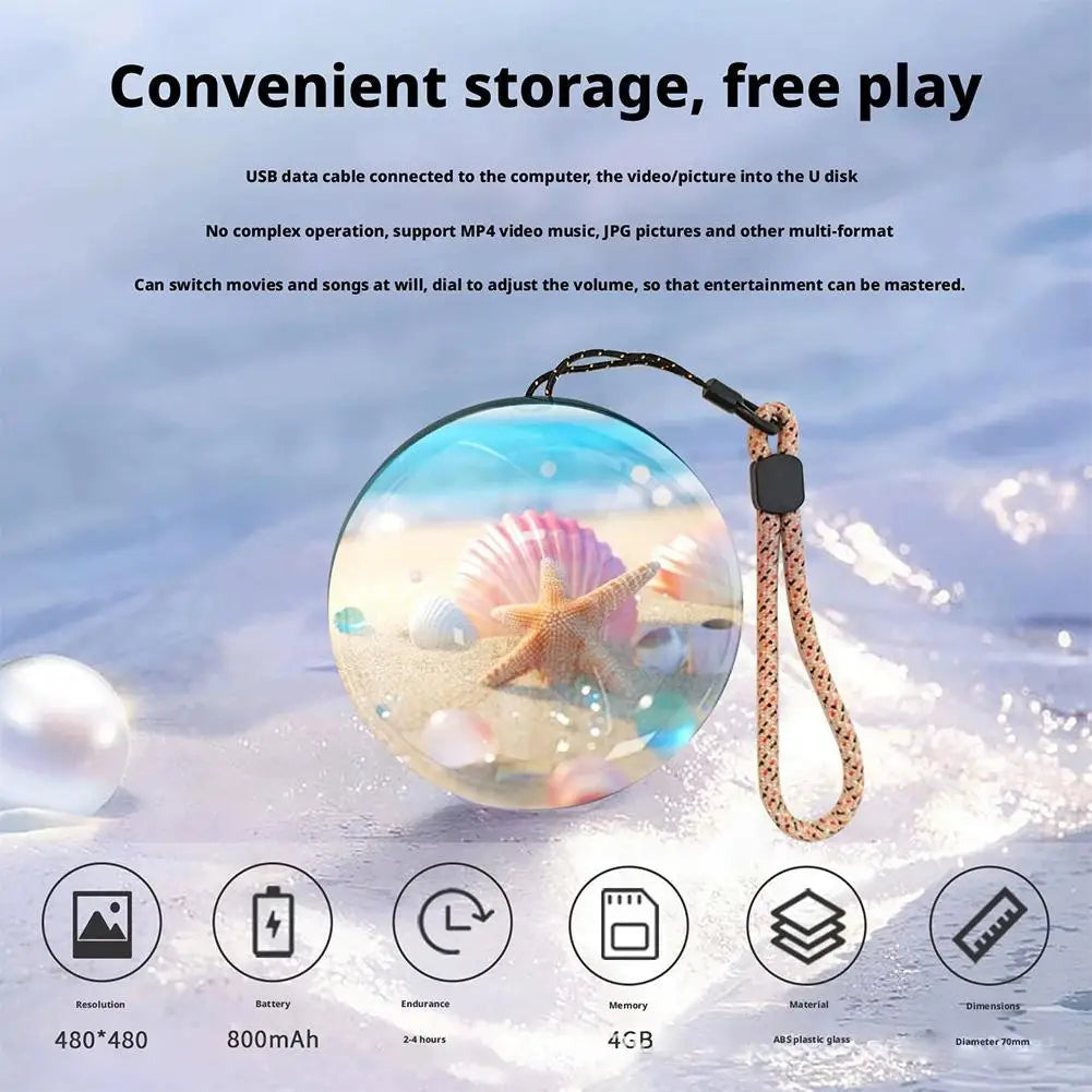 Memo orb 3D Crystal Ball Video Player Customized LED Memory Gift Ball with Electronic Audio Display Rotating Photo Video Showcase