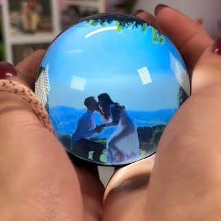 Memo orb 3D Crystal Ball Video Player Customized LED Memory Gift Ball with Electronic Audio Display Rotating Photo Video Showcase