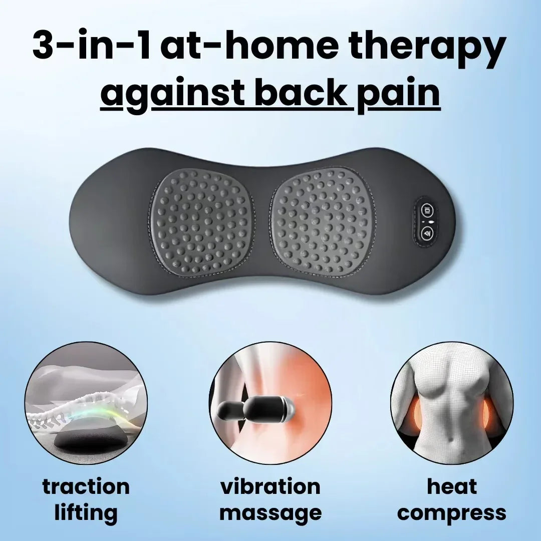 Okayso 3-in-1 Back Massager Waist Pillow Bed Sleeping Waist Protection Pad Electric Massage Lying Flat Waist Pain Waist Massager
