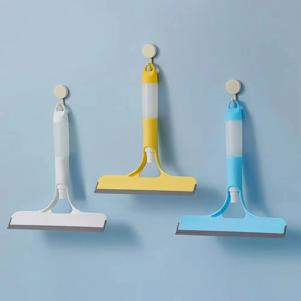 3 in 1 Car Glass Cleaning Wiper Microfiber Scrub with Spray Bottle Spray Type Cleaning Brush Squeegee 3 in 1 Function