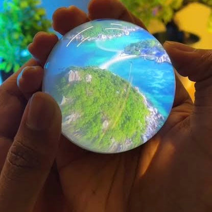 Memo orb 3D Crystal Ball Video Player Customized LED Memory Gift Ball with Electronic Audio Display Rotating Photo Video Showcase